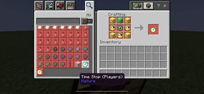 Time Stop Addon (1.20, 1.19) – MCPE/Bedrock Mod — screenshot 2