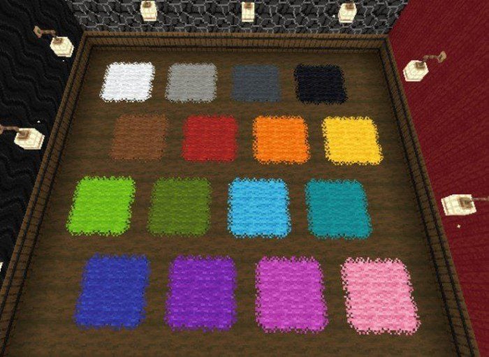 Fluffy Carpets Addon (1.20) – MCPE/Bedrock Mod — screenshot 1