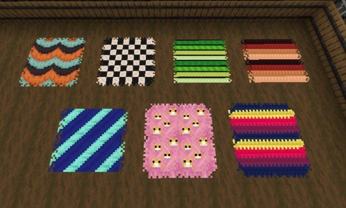 Fluffy Carpets Addon (1.20) – MCPE/Bedrock Mod — screenshot 2