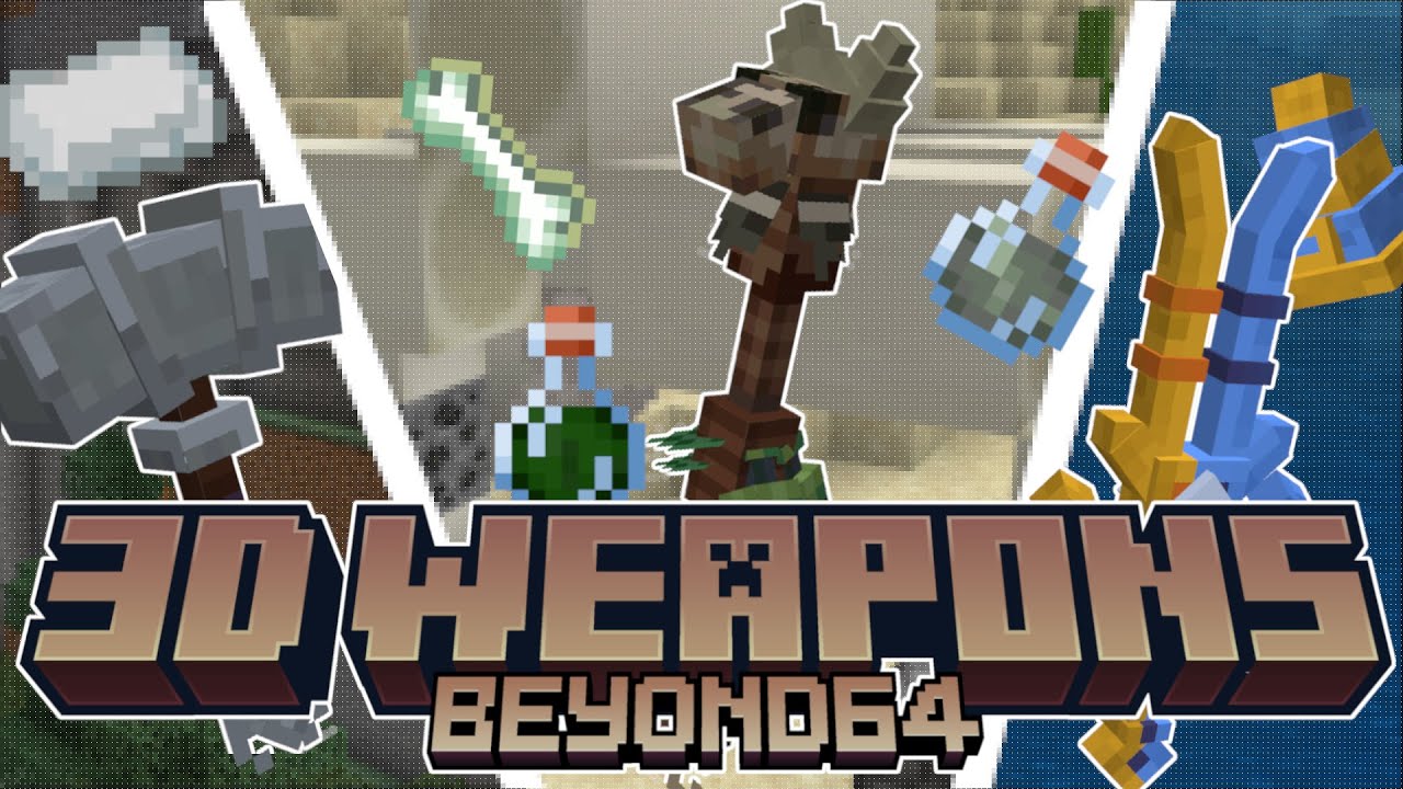 Beyonds 3D Weapons Addon (1.20) – MCPE/Bedrock Mod
