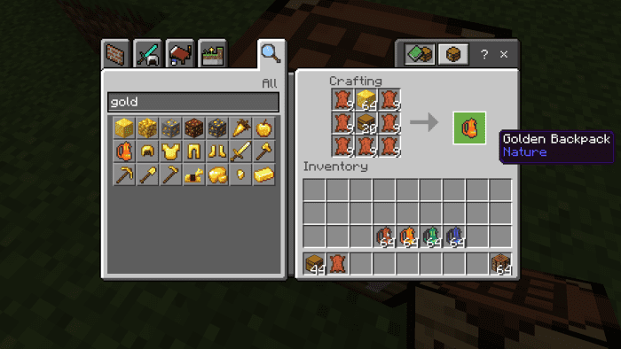 Simple Backpacks Addon (1.20) – MCPE/Bedrock Mod — screenshot 2