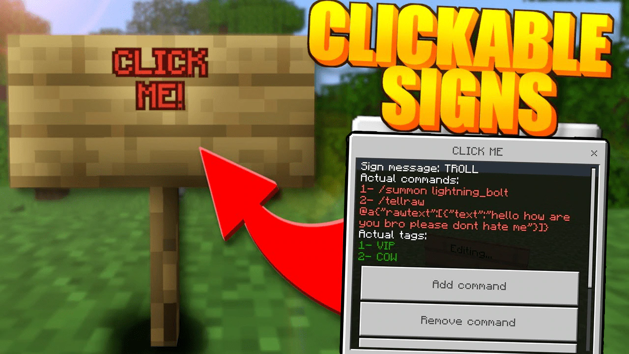 Sign Clicker Addon (1.20) – Compatible with Other Addons