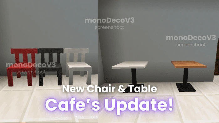monoDeco Furniture Addon (1.20) – MCPE/Bedrock Mod — screenshot 4
