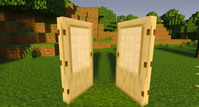 Animated Vanilla Doors Addon (1.20) – MCPE/Bedrock Mod — screenshot 4