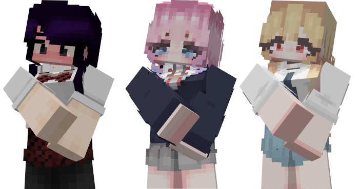 Waifus Addon (1.20, 1.19) – MCPE/Bedrock Mod — screenshot 2
