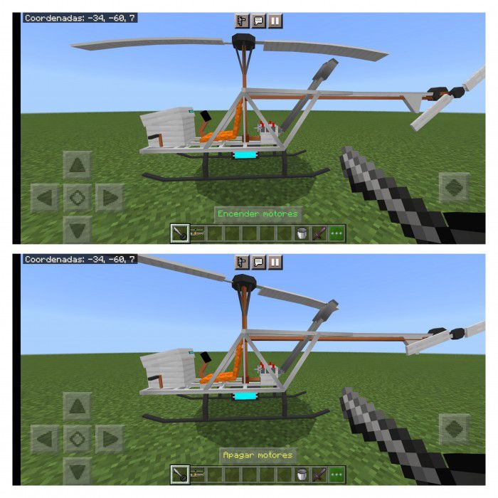 Survival Helicopters Addon (1.20, 1.19) – MCPE/Bedrock Mod — screenshot 4