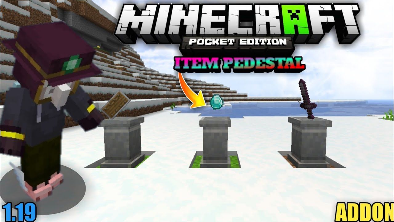 Item Pedestal Addon (1.20, 1.19) – MCPE/Bedrock Mod