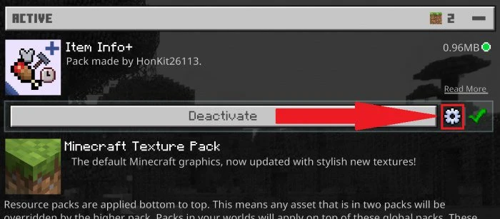 Item Info+ Texture Pack (26.x, 1.21) – MCPE/Bedrock — screenshot 1
