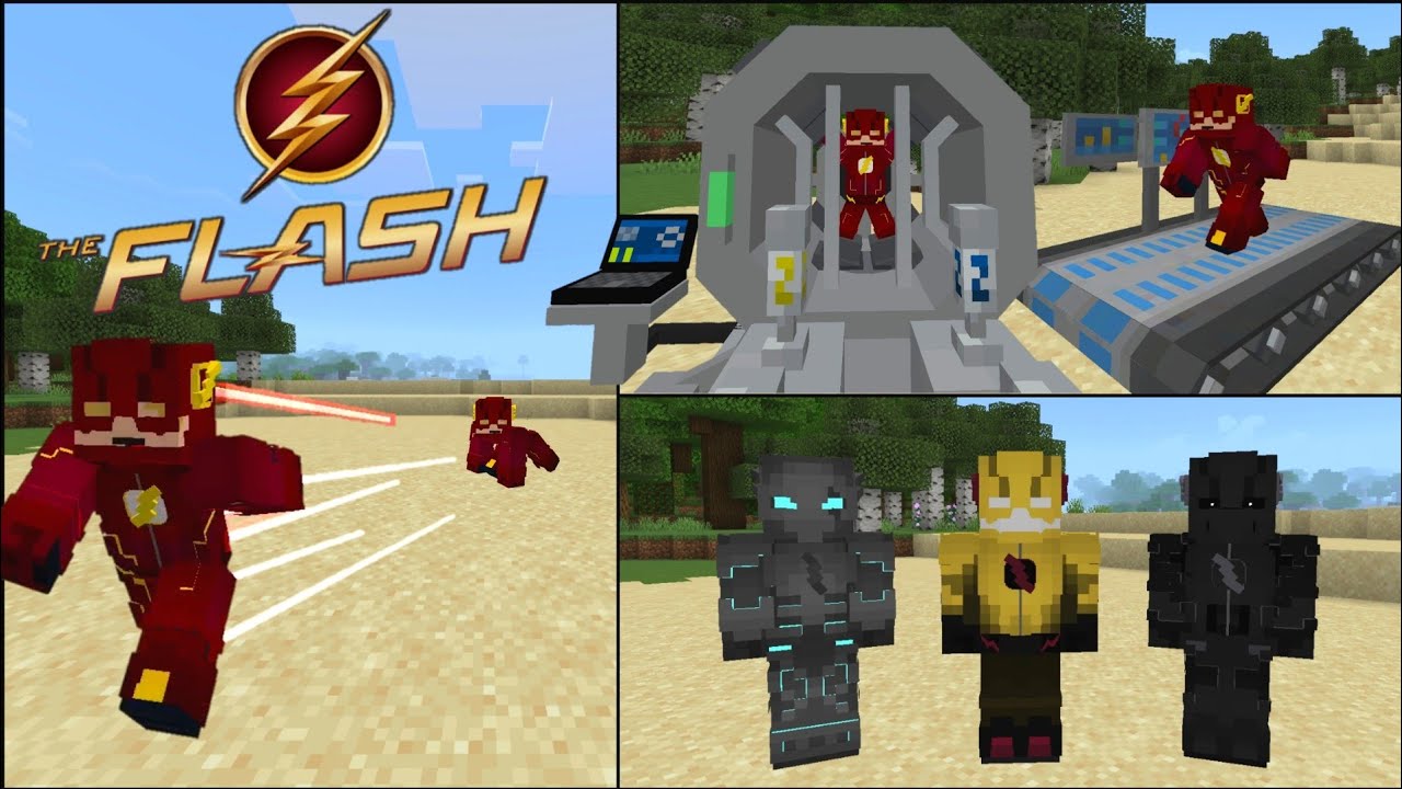 The Flash Addon (1.20, 1.19) – MCPE/Bedrock SuperHero Mod