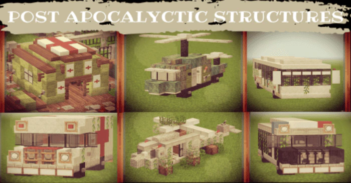 Post Apocalyptic Structures Addon (1.20, 1.19) – MCPE/Bedrock Mod