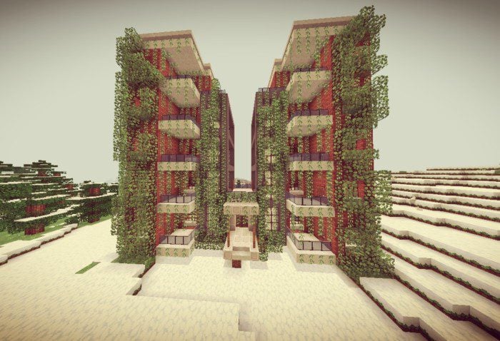 Post Apocalyptic Structures Addon (1.20, 1.19) – MCPE/Bedrock Mod — screenshot 1