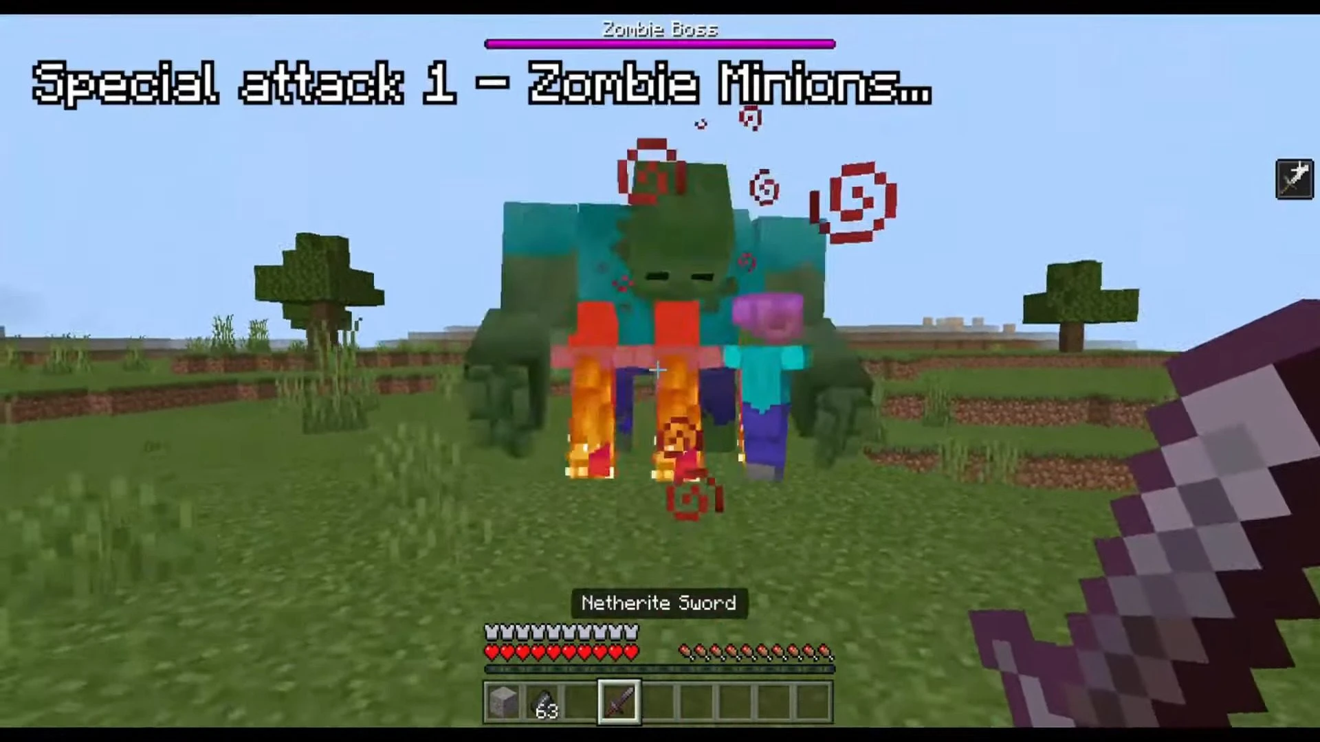 Zombie Boss Addon (1.19, 1.18) – MCPE/Bedrock Mod — screenshot 4