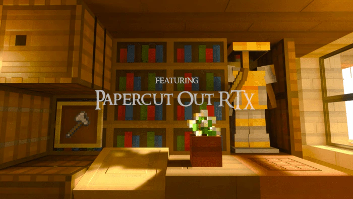 Paper Cut-Out RTX Resource Pack (26.x, 1.21) – MCPE/Bedrock — screenshot 1