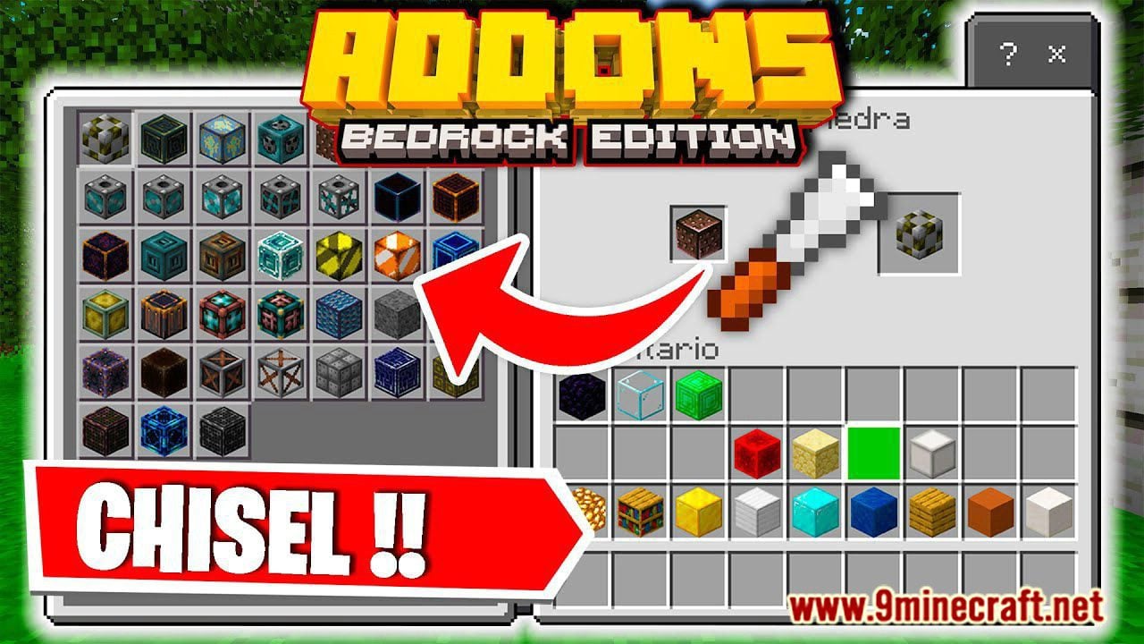 Chisel Addon (1.19) – Bedrock Edition Mod