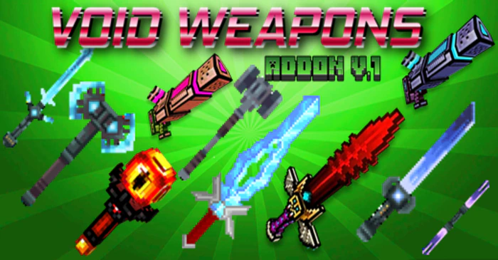 Void Galaxy Weapons Addon (1.20, 1.19) – MCPE/Bedrock Mod