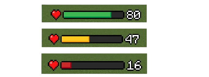 Health Bar Texture Pack (1.26+, 1.21) – MCPE/Bedrock — screenshot 2