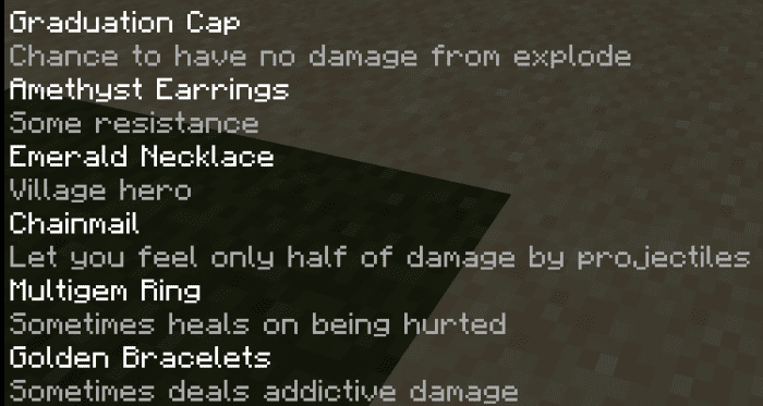 Nameless Baubles Addon (1.20, 1.19) – MCPE/Bedrock Mod — screenshot 3