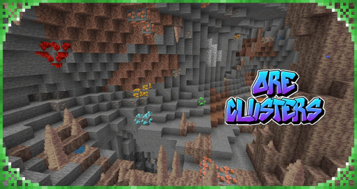 Ore Clusters Addon (1.20) – MCPE/Bedrock Mod