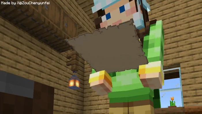 Flappy Blocky Resource Pack (26.x, 1.21) – MCPE/Bedrock Animation Pack — screenshot 1