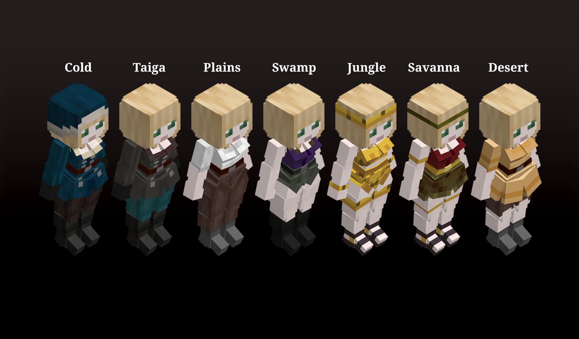 Village Girls Texture Pack (26.x, 1.21) – MCPE/Bedrock — screenshot 1
