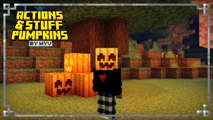 Actions & Stuff Pumpkin Texture Pack (26.x, 1.21) – MCPE/Bedrock — screenshot 2