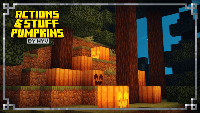 Actions & Stuff Pumpkin Texture Pack (26.x, 1.21) – MCPE/Bedrock — screenshot 3