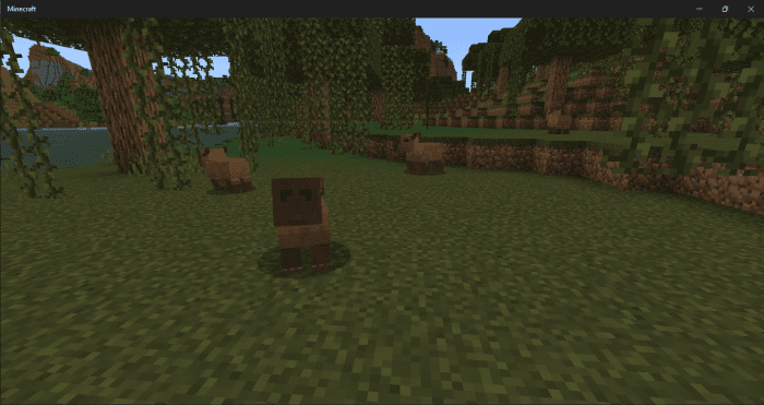 Capybaras Addon (1.20, 1.19) – MCPE/Bedrock Mod — screenshot 1