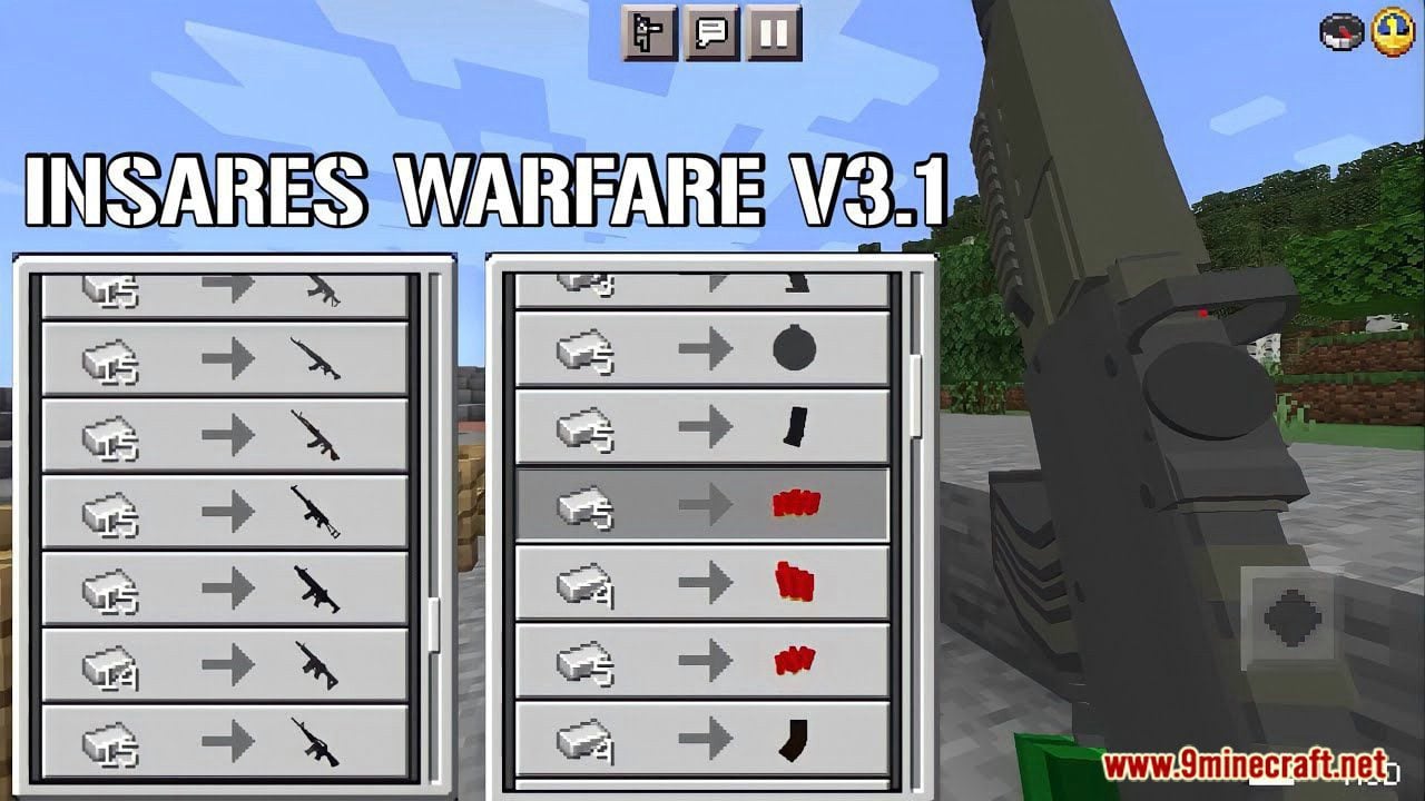 InSaRe's Warfare Addon (1.21+) – MCPE/Bedrock Mod