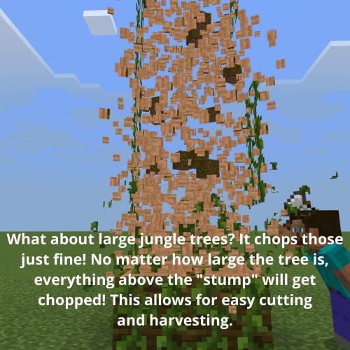 Instant Tree Chop Addon (1.26+) – MCPE/Bedrock Tree Decapitator Mod — screenshot 3