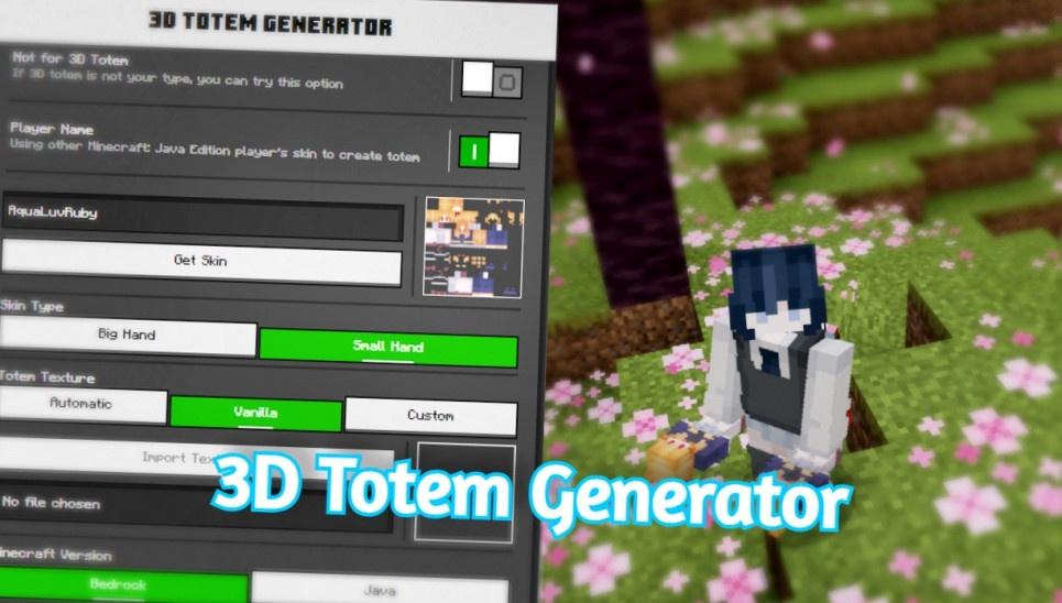 3D Totem Generator Addon (1.20) – MCPE/Bedrock Mod