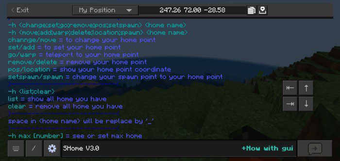 SHome Addon (1.20) – MCPE/Bedrock Script — screenshot 1