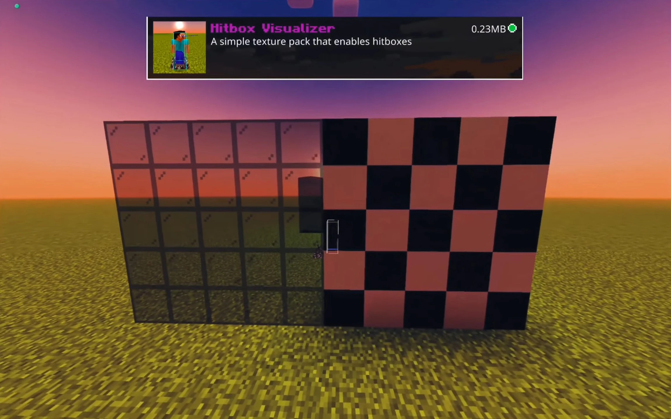 Hitbox Texture Pack (26.x, 1.21) – MCPE/Bedrock — screenshot 1