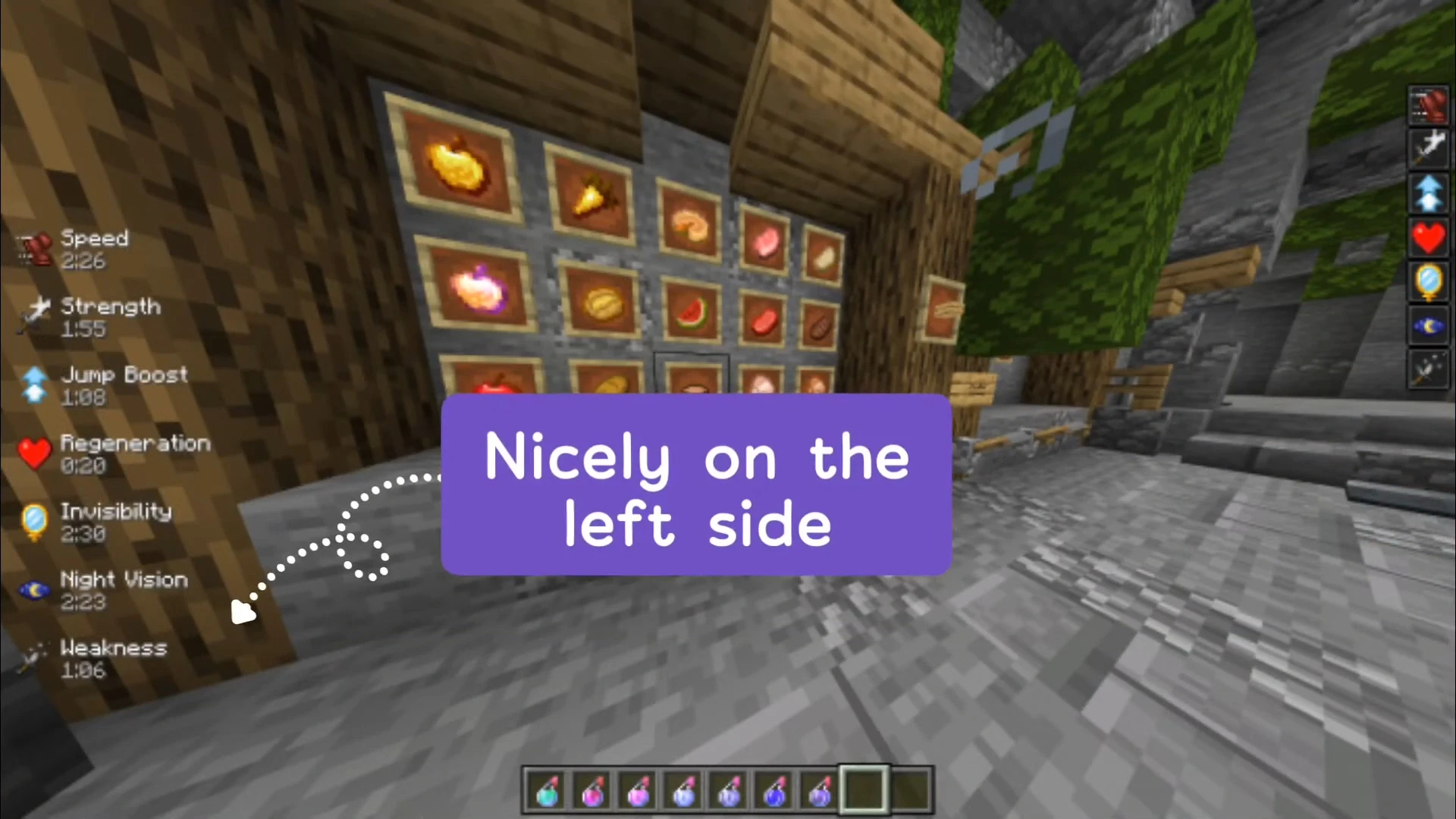 Mob Effects HUD Texture Pack (1.21, 1.20) – MCPE/Bedrock — screenshot 4