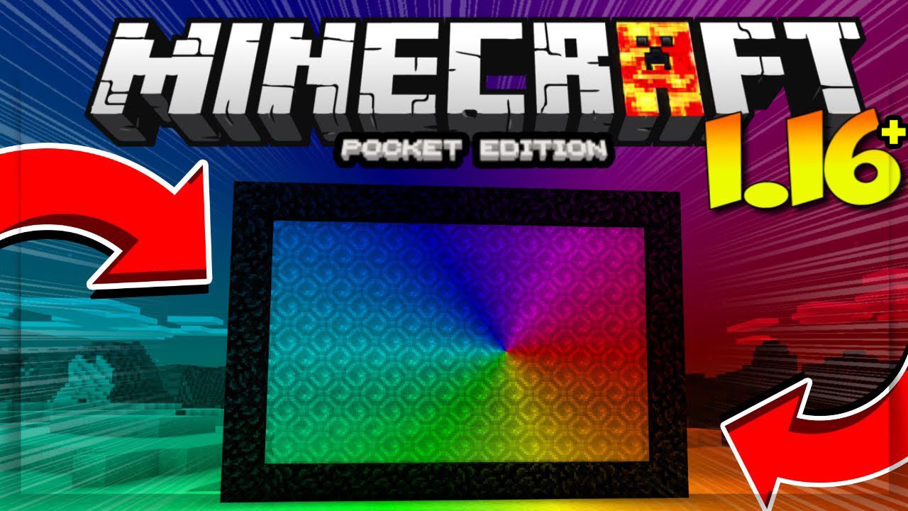 RGB Nether Portals Texture Pack (1.21, 1.20) – MCPE/Bedrock
