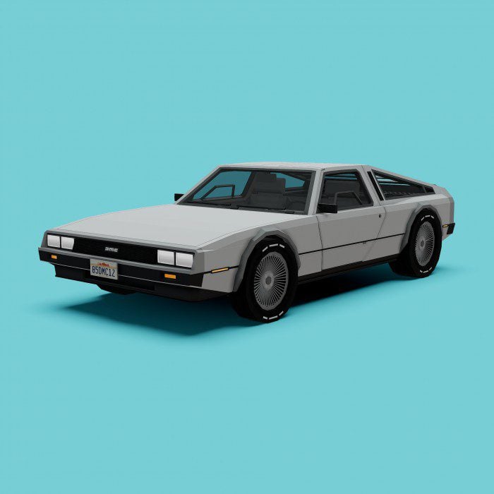 DeLorean DMC-12 Addon (1.19) – MCPE/Bedrock Car Mod — screenshot 1