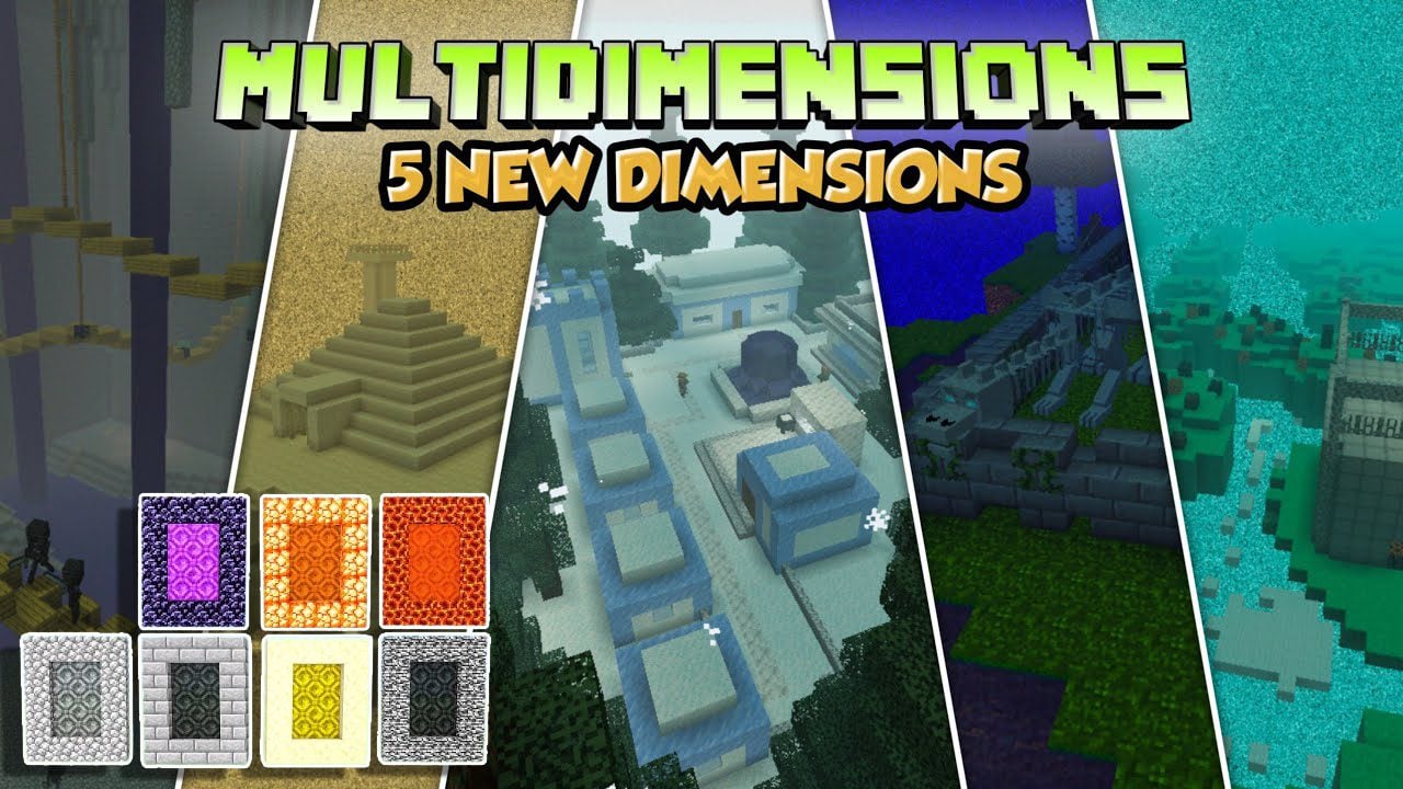 Multidimension Addon (1.19) – MCPE/Bedrock Mod