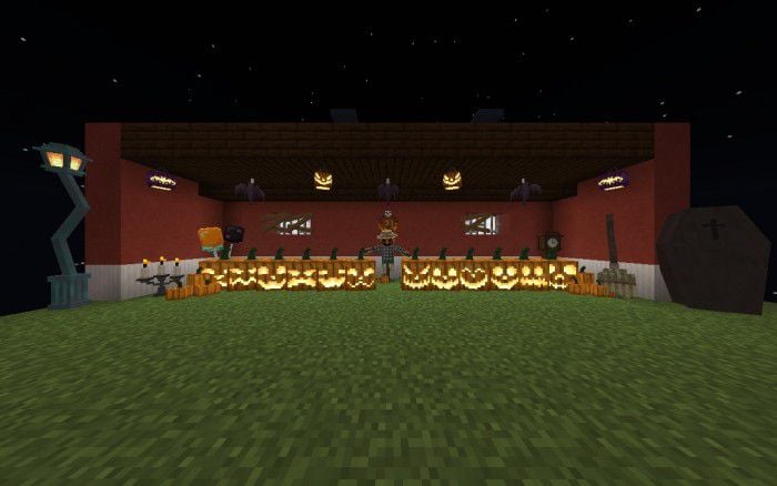 Halloween Decorations Addon (1.19) – MCPE/Bedrock Mod — screenshot 1