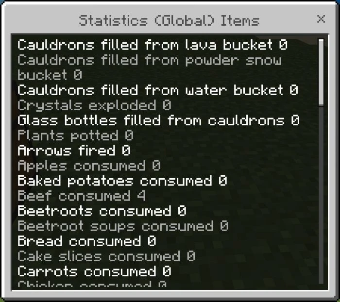 Statistics Addon (1.19) – MCPE/Bedrock Mod — screenshot 7