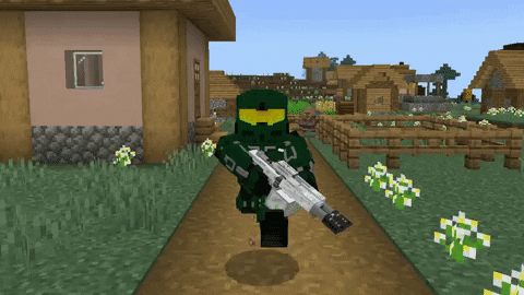 HaloCube Addon (1.19) – MCPE/Bedrock High Tech Armor Mod — screenshot 1