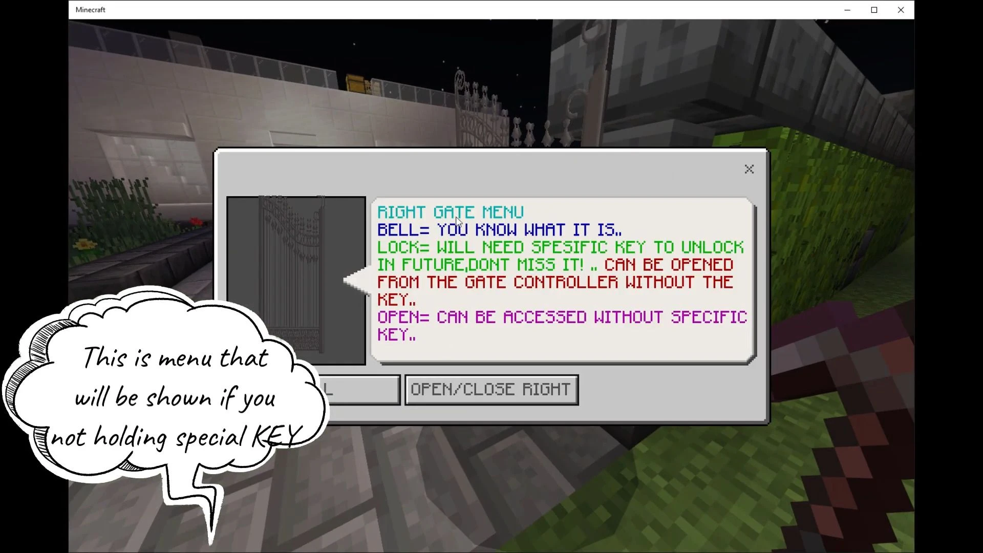 Advanced Gate Addon (1.19) – MCPE/Bedrock Mod — screenshot 7