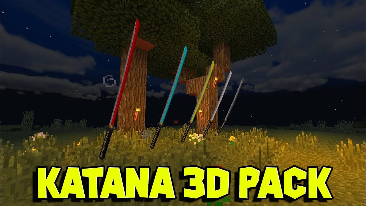 Katana 3D Pack (1.26+, 1.21) – MCPE/Bedrock