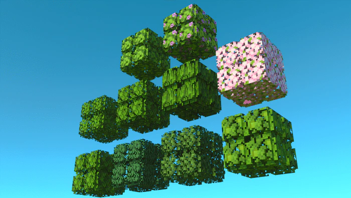 Trees Plus+ Texture Pack (1.26+, 1.21) – MCPE/Bedrock Better Trees Pack — screenshot 1