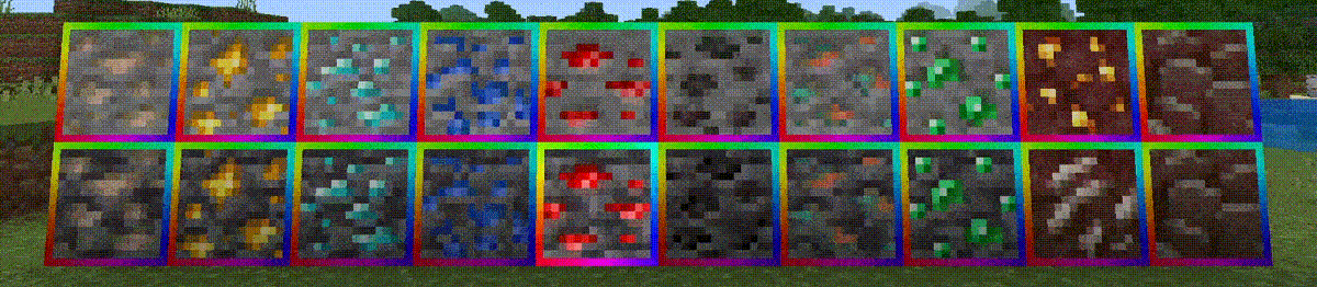 Gradient Ores Texture Pack (1.21, 1.20) – MCPE/Bedrock — screenshot 1