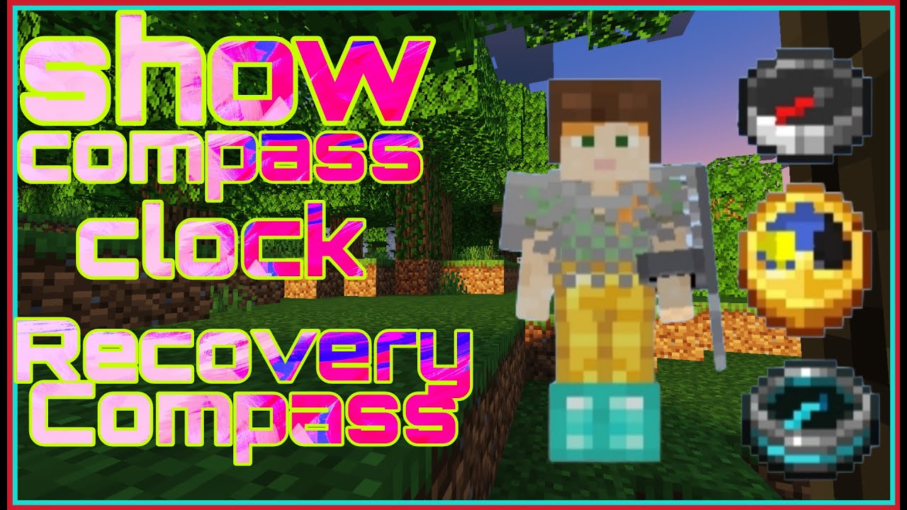 Compass And Clock Texture Pack (26.x, 1.21) – MCPE/Bedrock