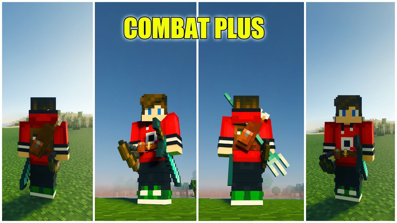 Combat Plus Texture Pack (26.x, 1.20) – Tool Belt for MCPE/Bedrock — screenshot 1