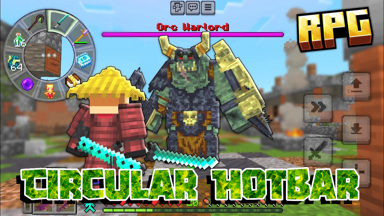 Circular Hotbar Texture Pack (26.x, 1.21) – MCPE/Bedrock RPG Pack