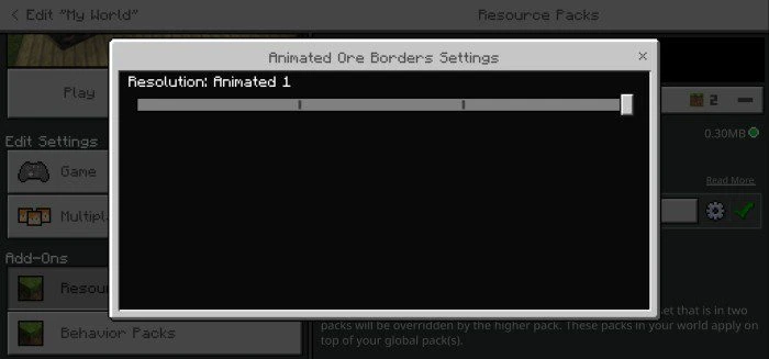 Animated Ore Borders Texture Pack (1.26+) – MCPE/Bedrock — screenshot 1