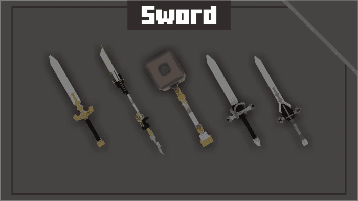 Aporcyha Weapon Resource Pack (1.20, 1.19) – MCPE/Bedrock — screenshot 1