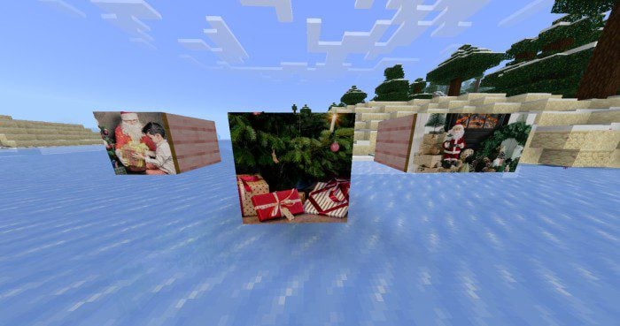 Snowy Sparkle Resource Pack (1.20, 1.19) – MCPE/Bedrock Christmas Pack — screenshot 1
