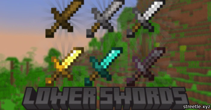 Lower Swords Texture Pack (1.20, 1.19) – MCPE/Bedrock